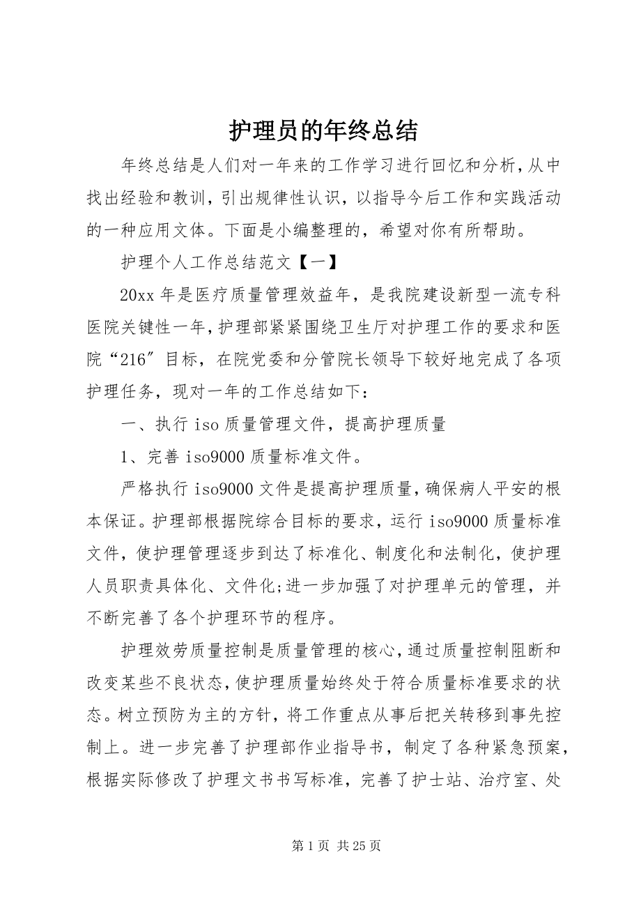 2023年护理员的终总结.docx_第1页