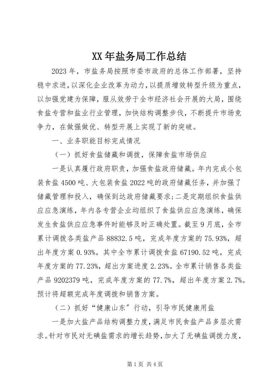 2023年盐务局工作总结.docx_第1页