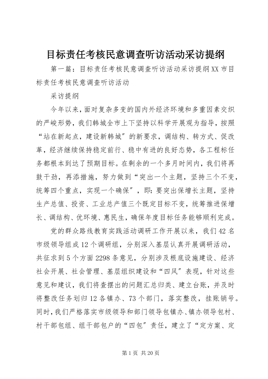 2023年目标责任考核民意调查听访活动采访提纲.docx_第1页