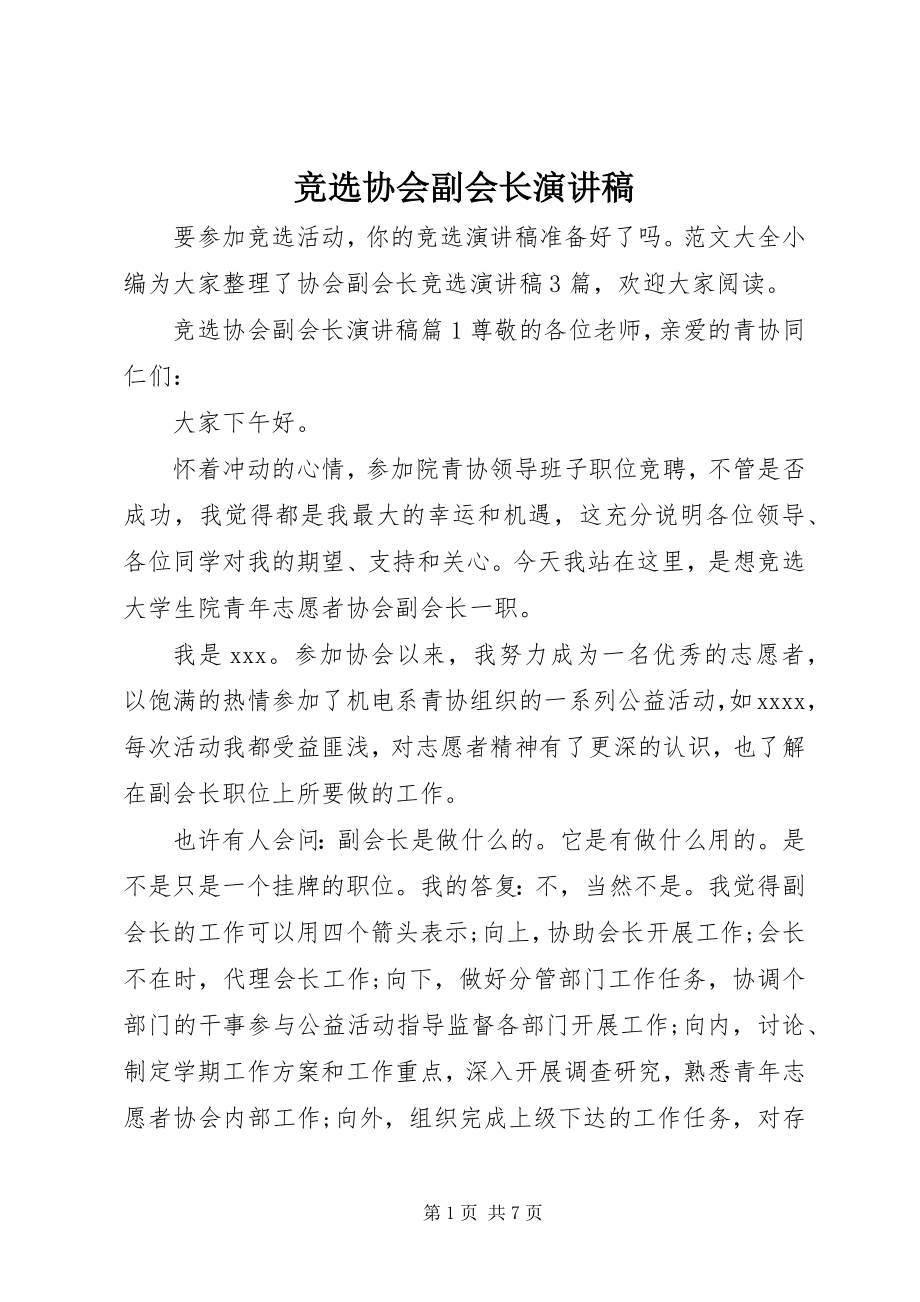 2023年竞选协会副会长演讲稿.docx_第1页