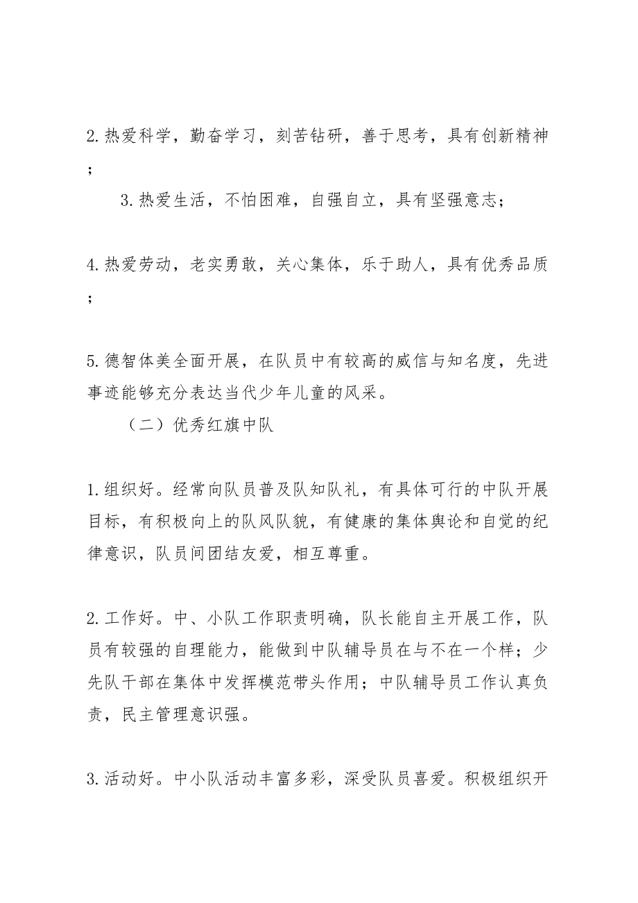 2023年南城小学优秀红旗中队优秀少先队员评选方案.doc_第2页