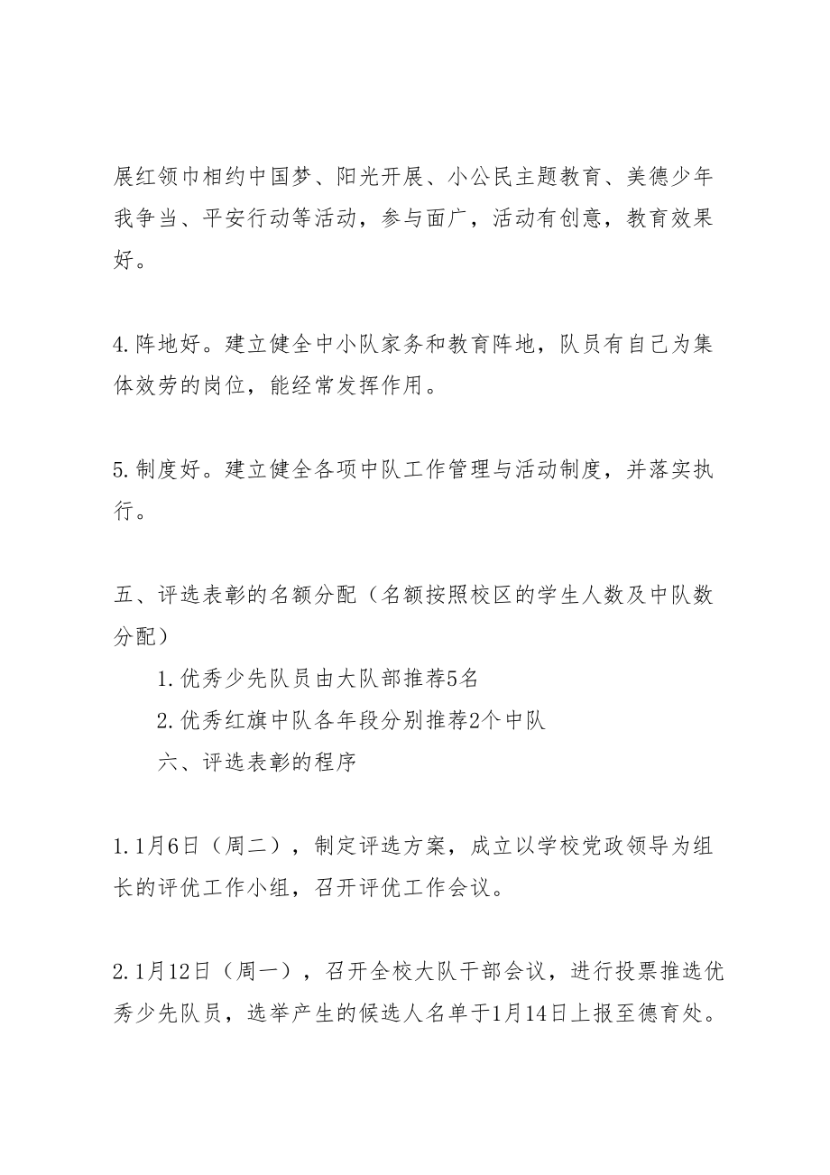 2023年南城小学优秀红旗中队优秀少先队员评选方案.doc_第3页