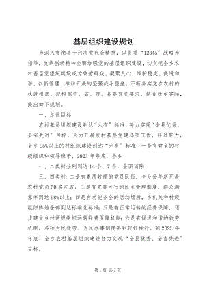 2023年基层组织建设规划.docx