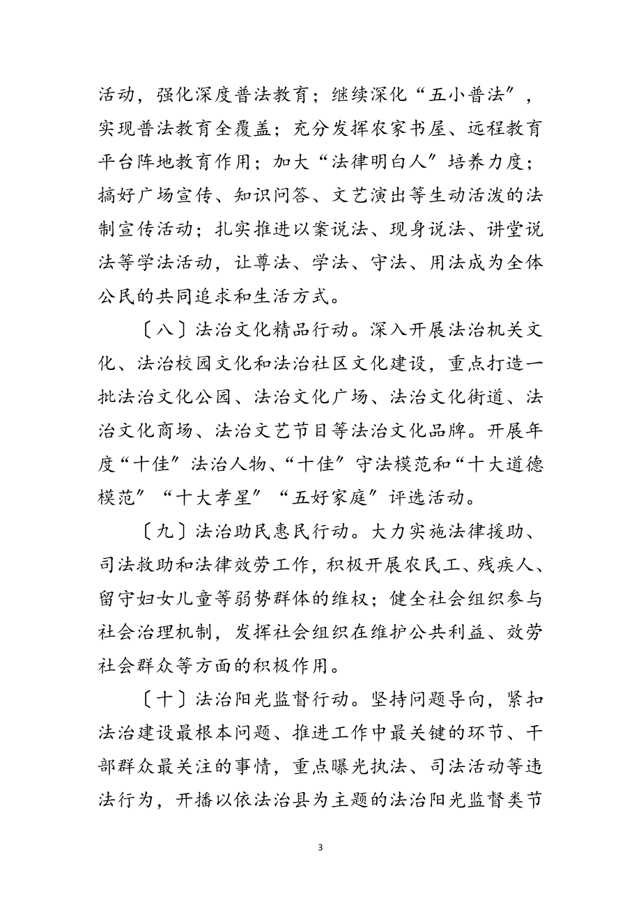 2023年十大行动推进依法治理工作意见范文.doc_第3页