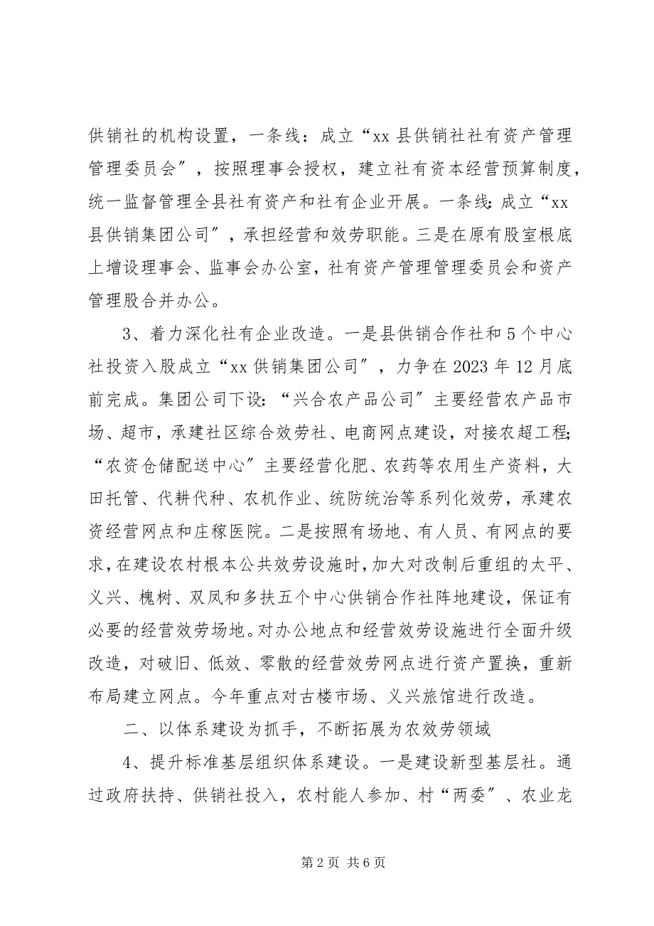 2023年县供销合作社联合社工作计划.docx_第2页