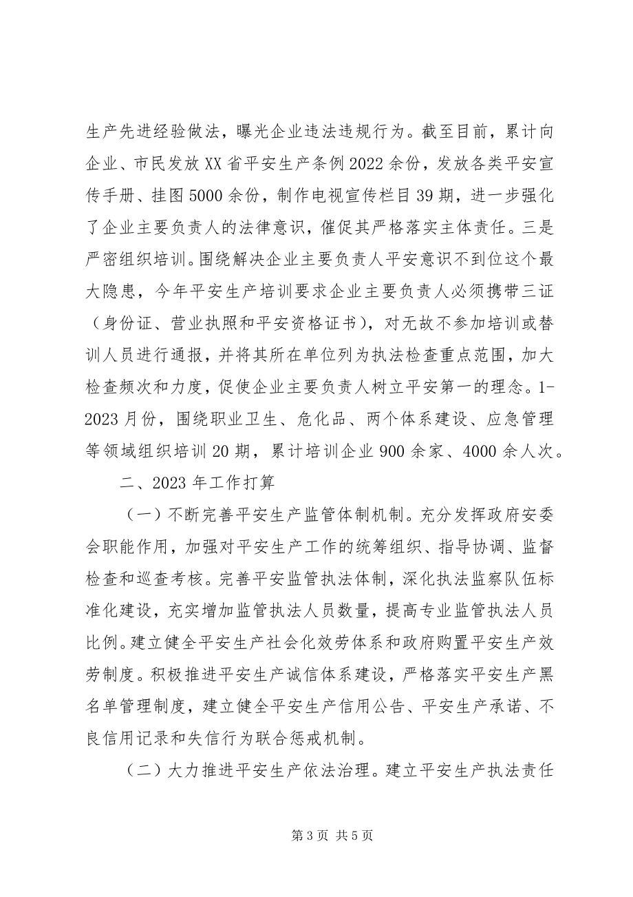 2023年市安全生产监督管理局工作总结及工作打算.docx_第3页