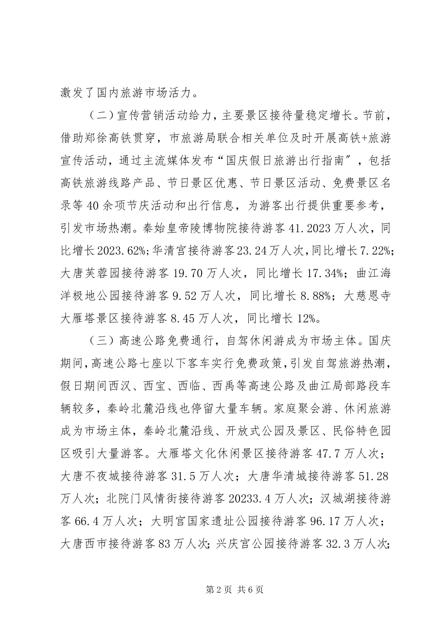 2023年全市国庆假日旅游工作总结.docx_第2页