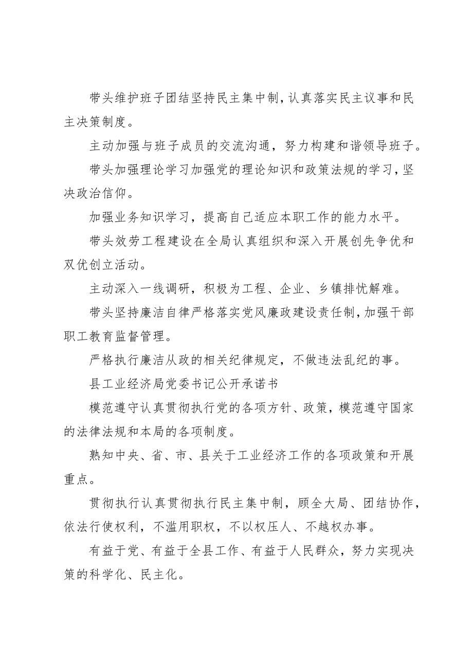 2023年党委书记承诺书3篇.docx_第2页