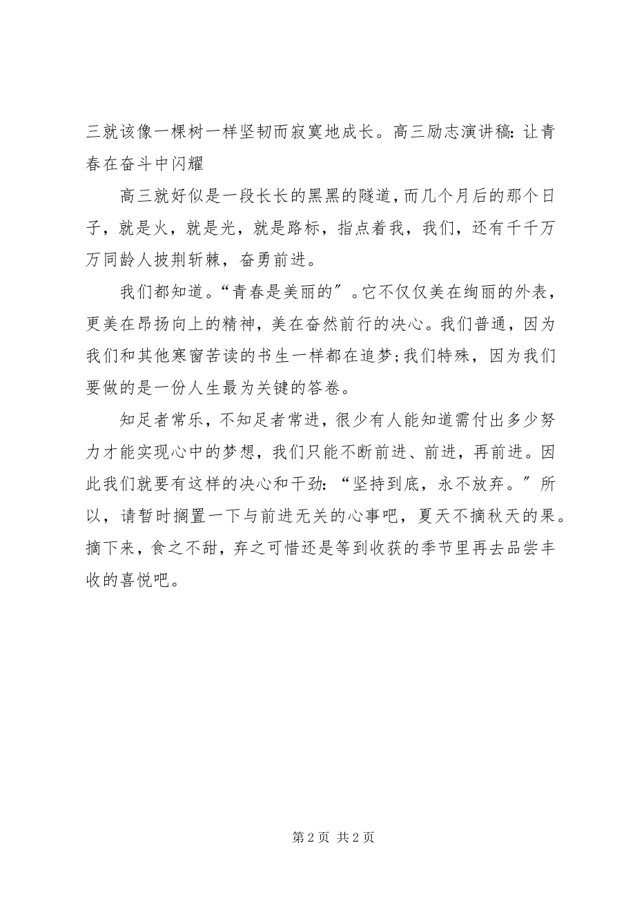 2023年让青春在奋斗中闪耀的演讲稿.docx_第2页