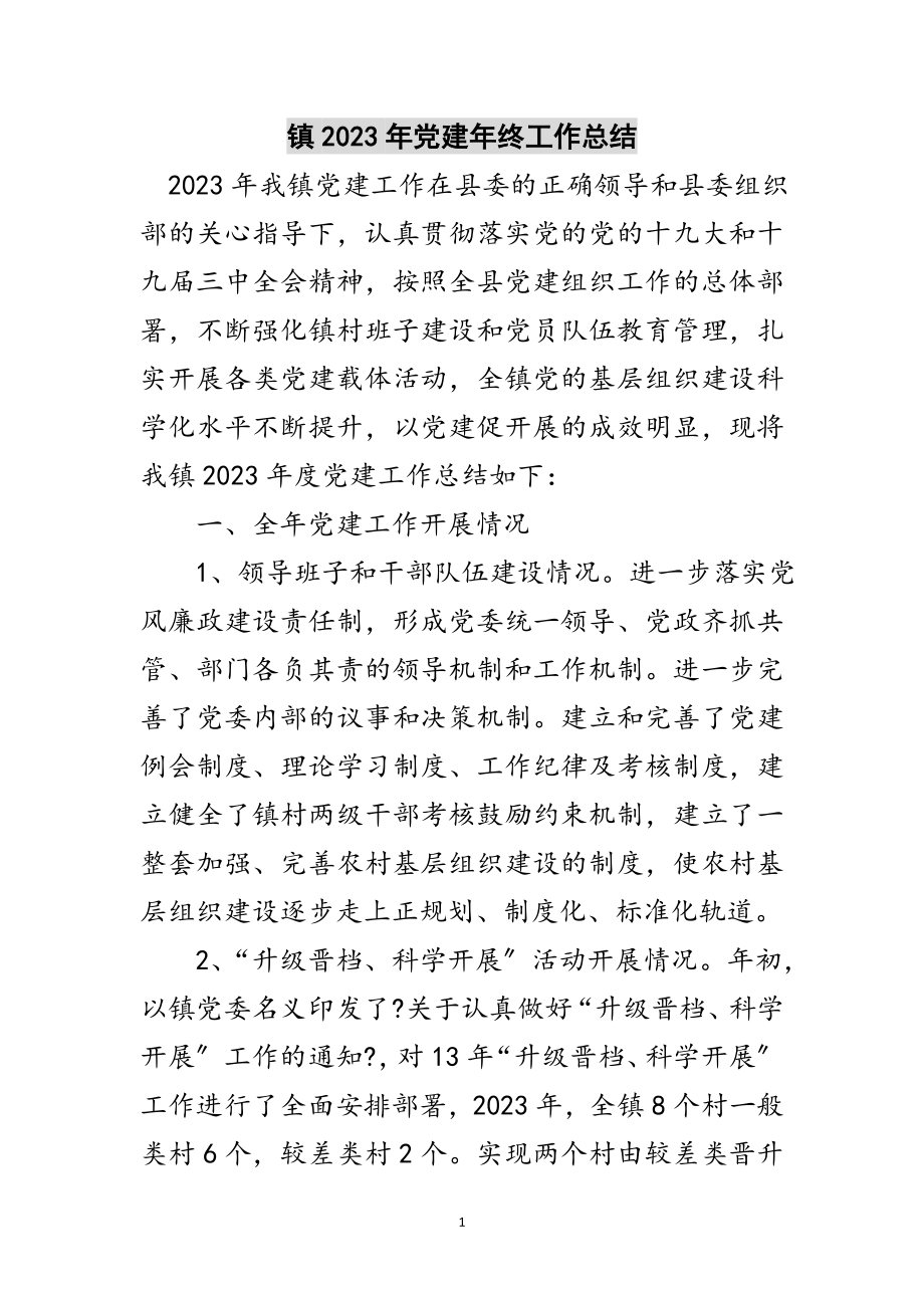 2023年镇年党建年终工作总结范文.doc_第1页