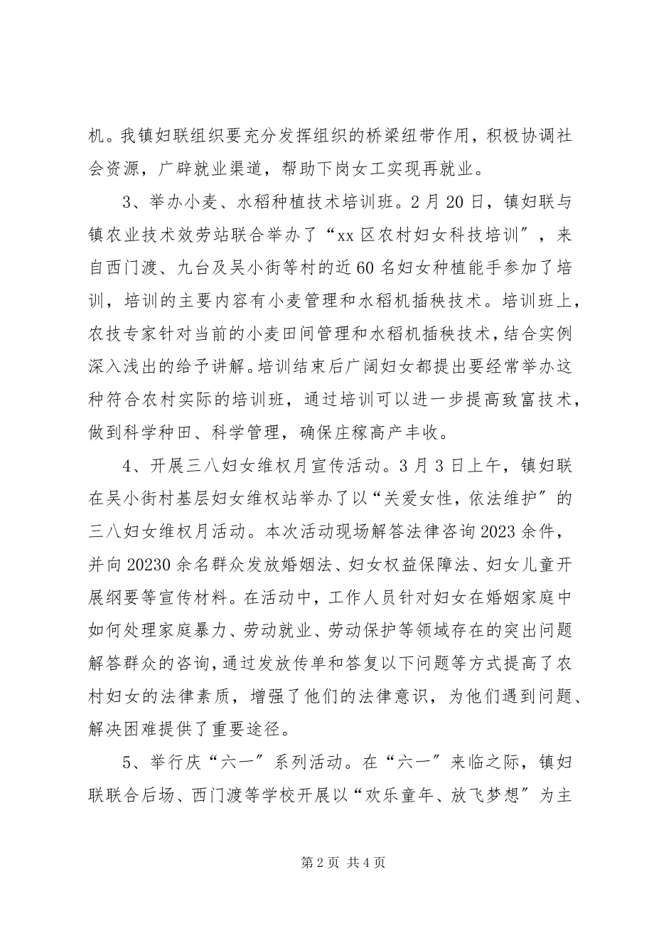 2023年乡镇妇联工作总结新编.docx_第2页