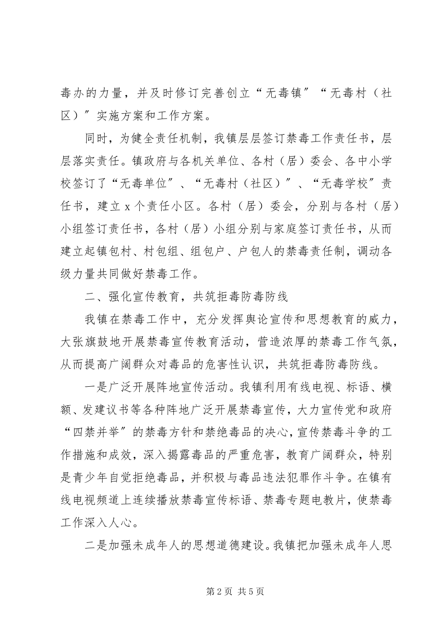 2023年xx乡镇创建无毒镇活动工作总结.docx_第2页