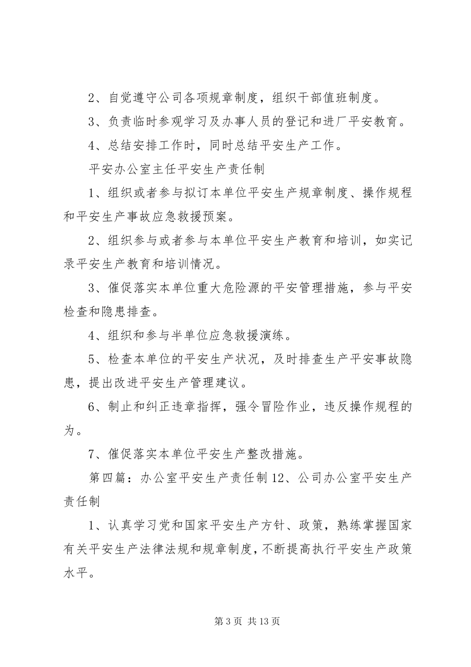 2023年办公室主任安全生产责任制新编.docx_第3页