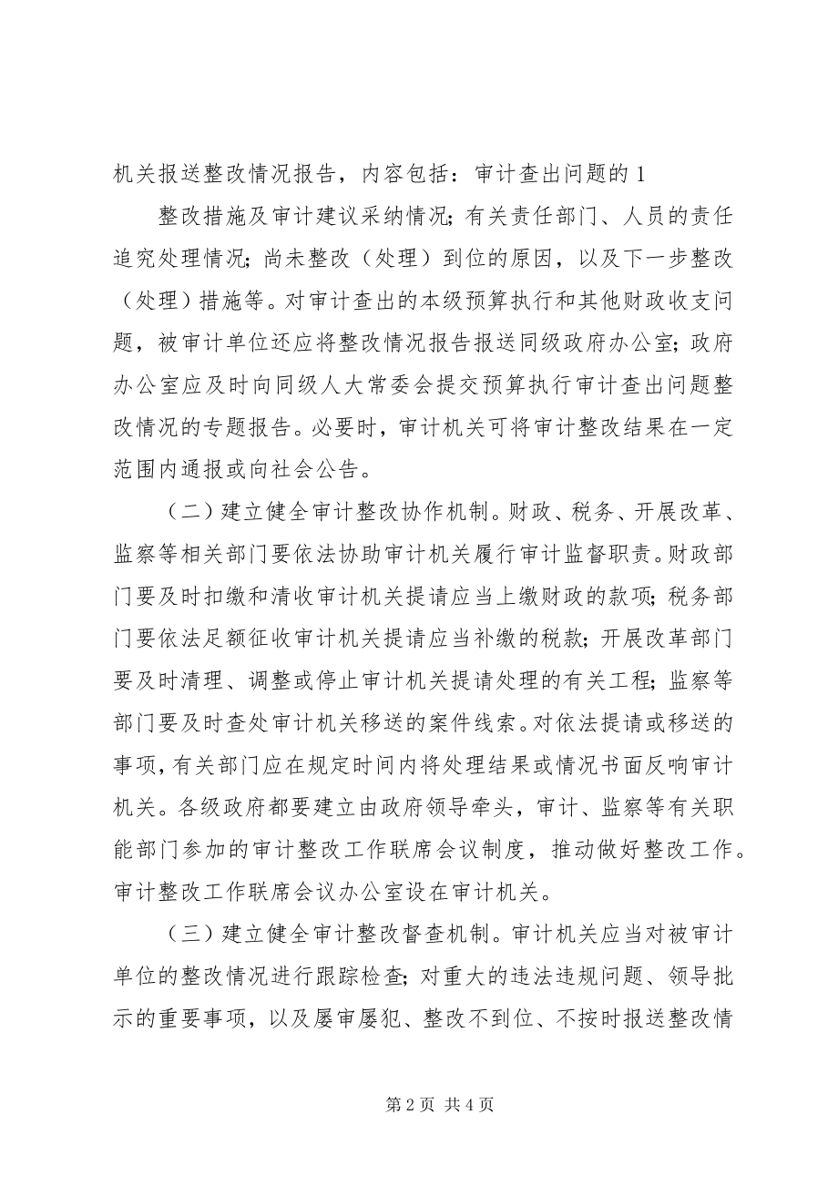 2023年进一步完善审计整改工作的实施意见.docx_第2页