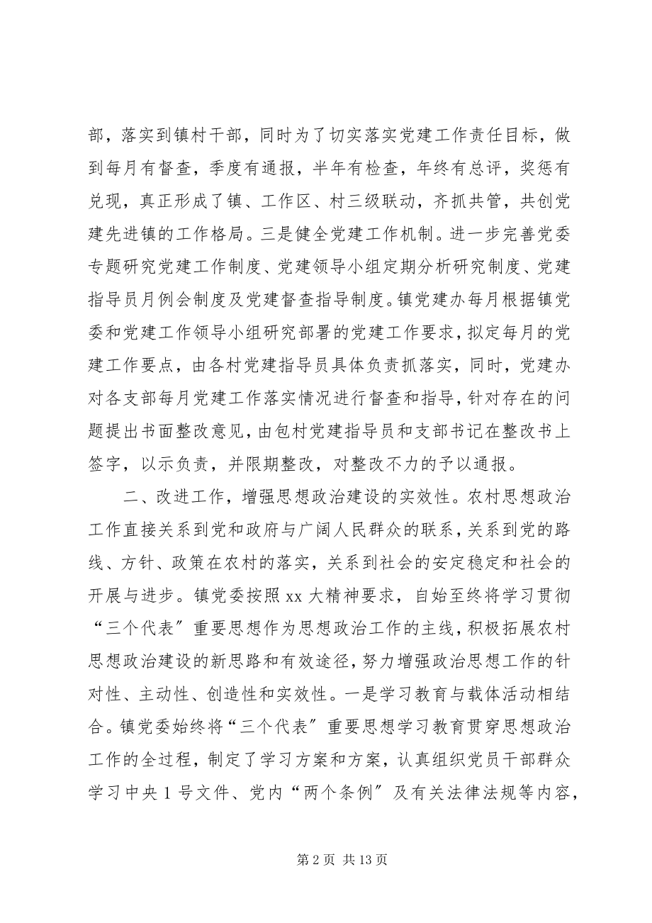 2023年镇党建工作总结和下一阶段工作思路.docx_第2页