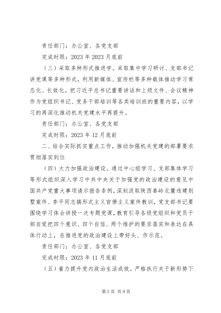 2023年加强机关党的建设的实施方案.docx_第2页