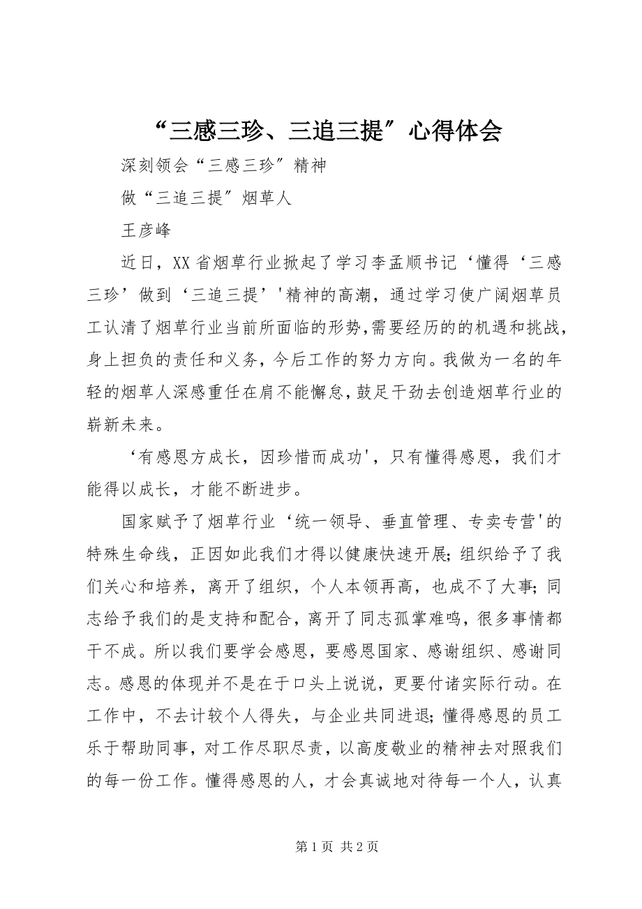 2023年三感三珍三追三提心得体会.docx_第1页