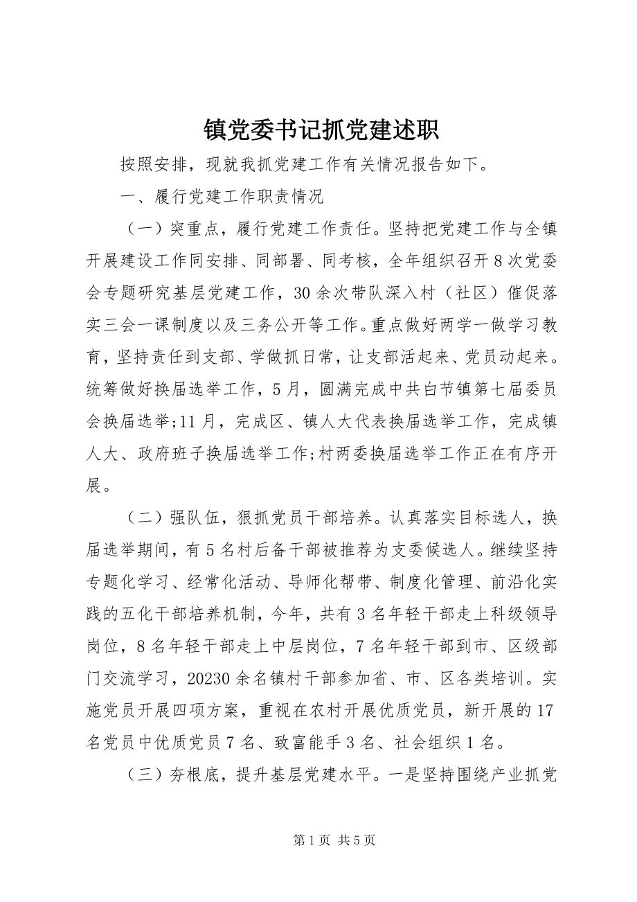 2023年镇党委书记抓党建述职.docx_第1页