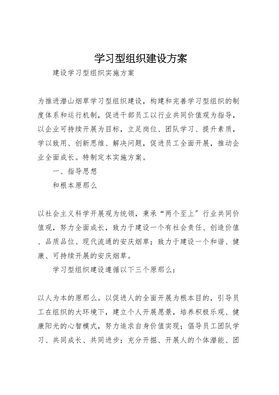 2023年学习型组织建设方案 2.doc_第1页