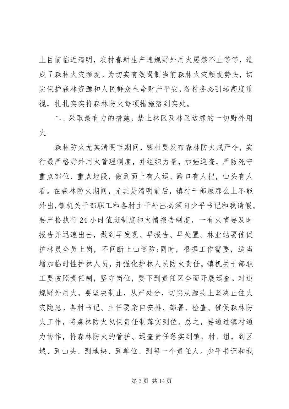 2023年全镇森林防火工作会议致辞稿.docx_第2页