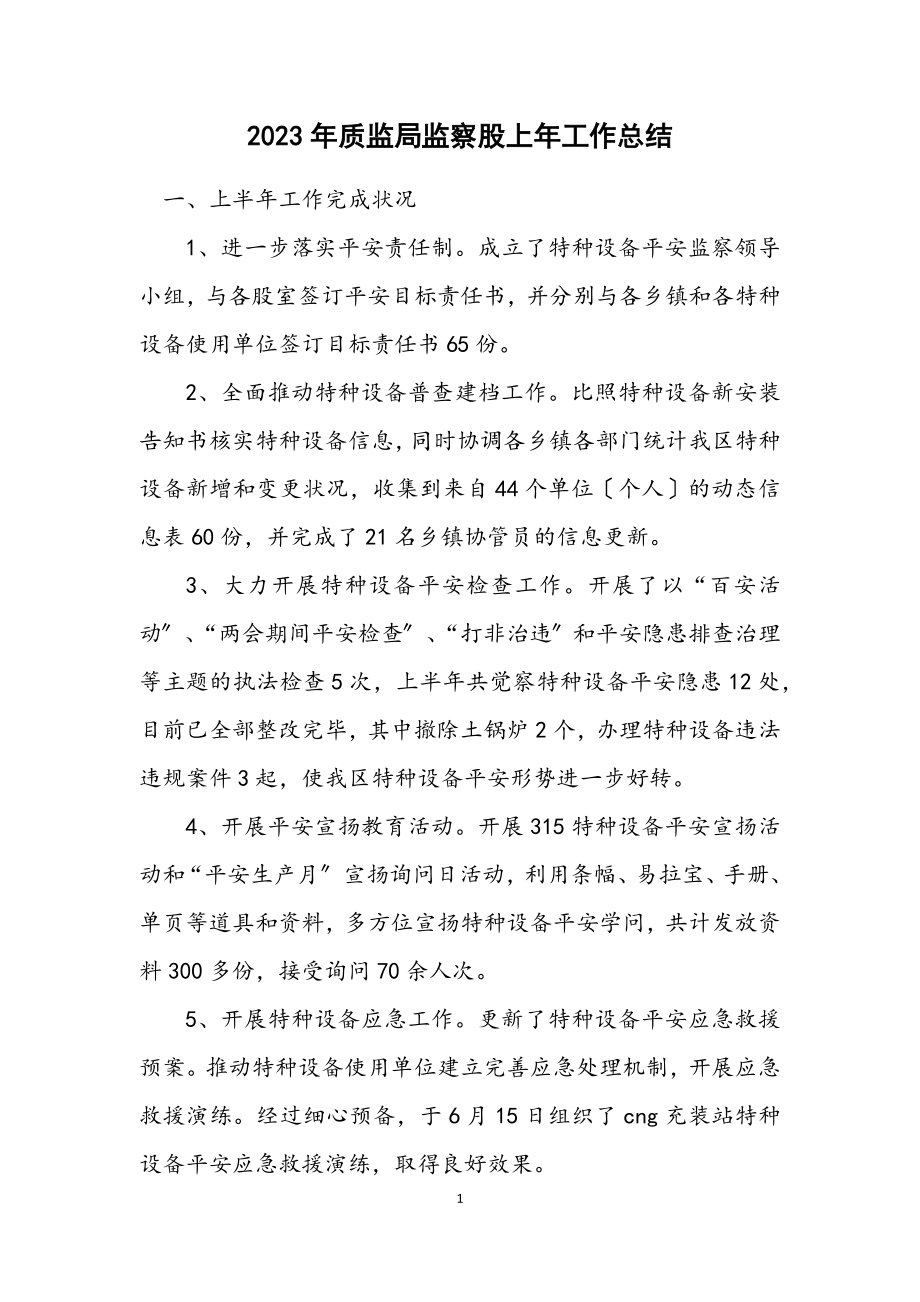 2023年质监局监察股上年工作总结.docx_第1页