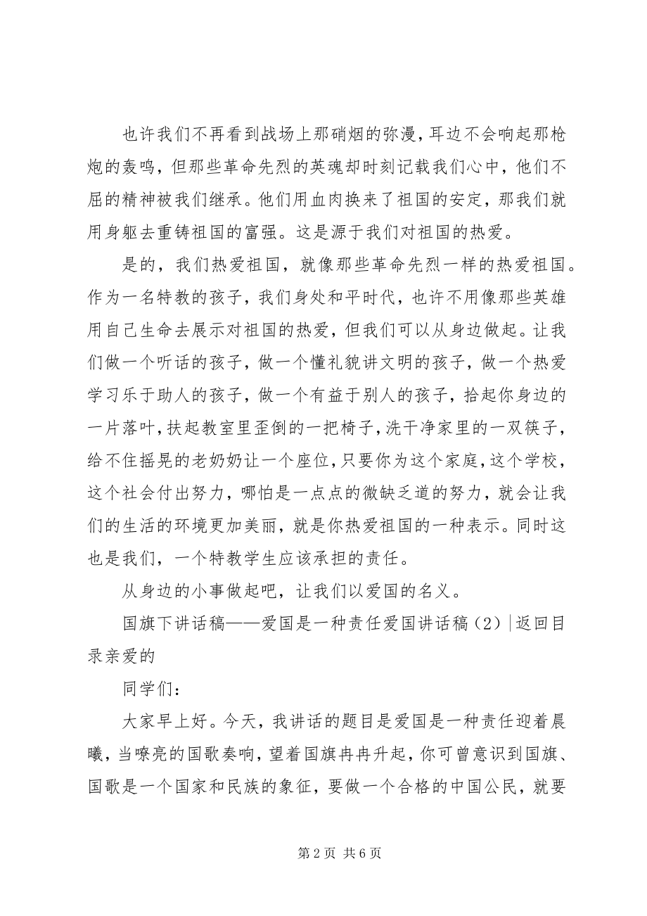 2023年爱国致辞稿3篇新编.docx_第2页