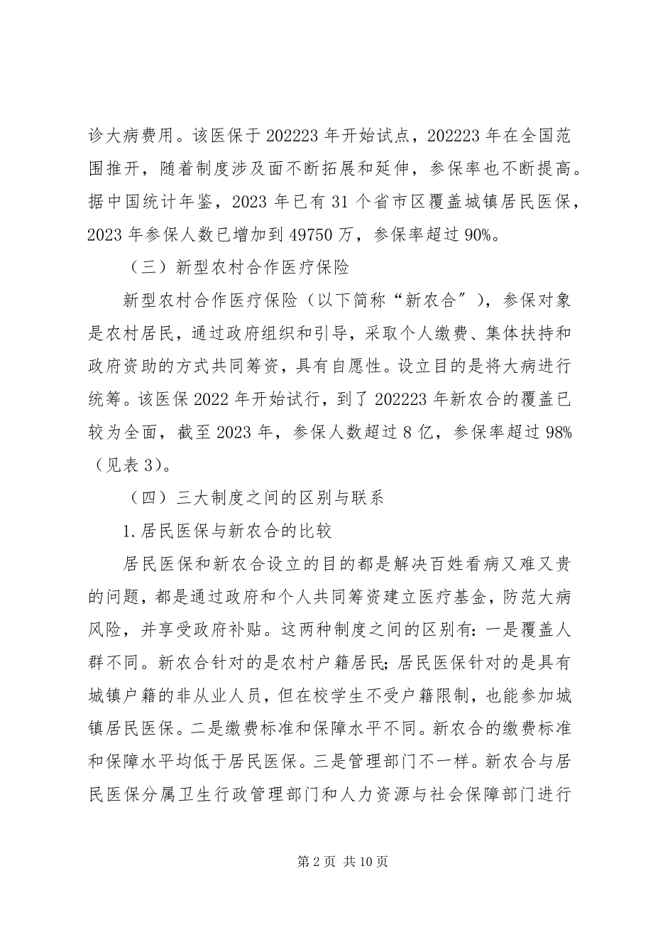 2023年医疗保险制度城乡统筹发展探讨.docx_第2页