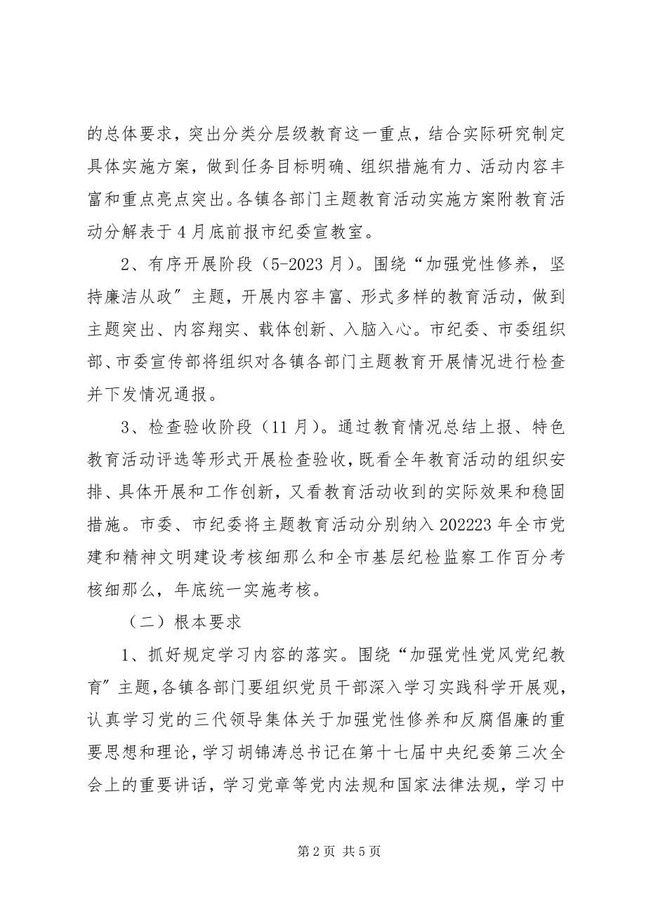 2023年市党员干部廉洁从政教育活动的意见.docx_第2页