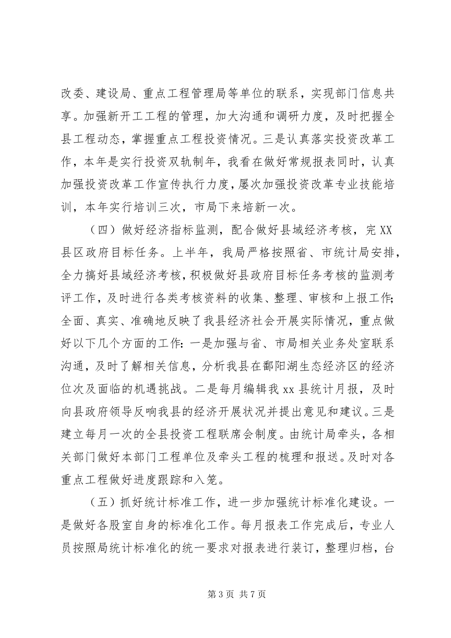 2023年统计局上半年工作总结及下半年工作计划2.docx_第3页