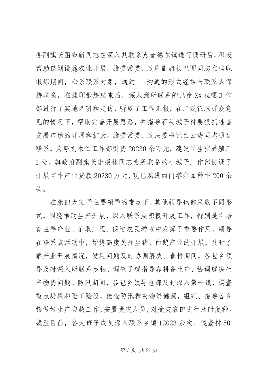 2023年旗领导贯彻落实联系点制度工作总结合集五篇.docx_第3页