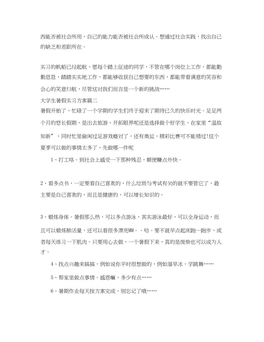 2023年大学生暑假实习计划.docx_第2页