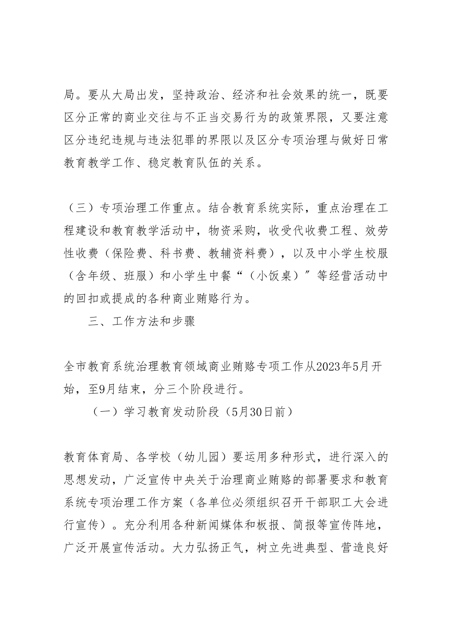 2023年关于治理教育系统商业贿赂专项工作的实施方案.doc_第3页