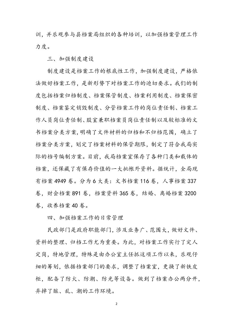 2023年民政局档案工作剖析材料.docx_第2页