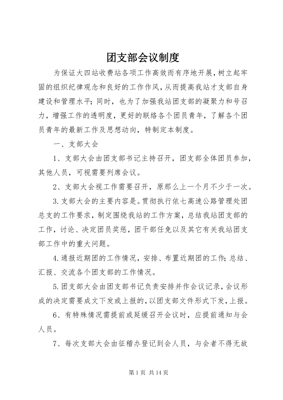 2023年团支部会议制度.docx_第1页