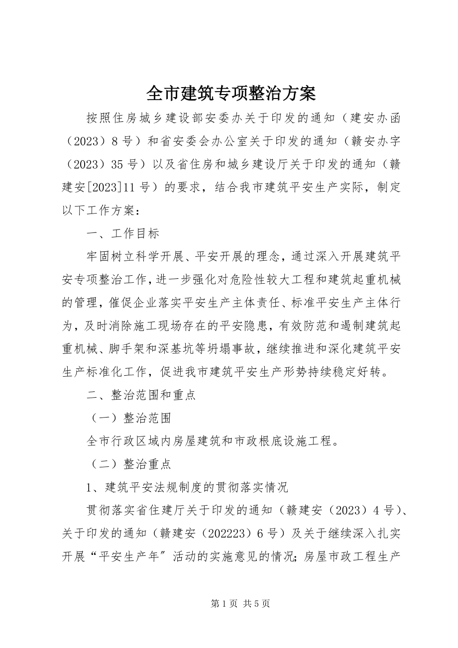 2023年全市建筑专项整治方案.docx_第1页