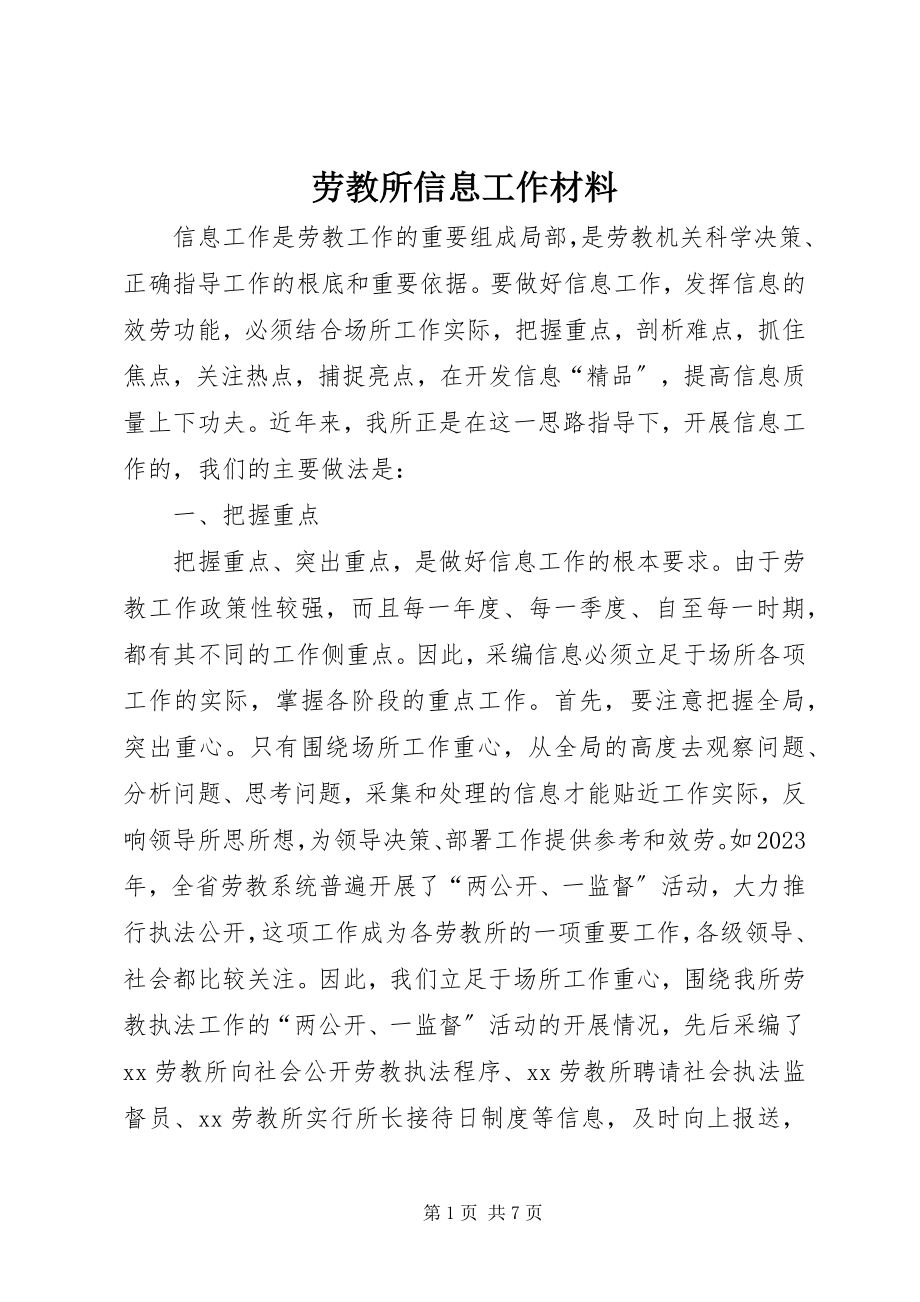 2023年劳教所信息工作材料.docx_第1页