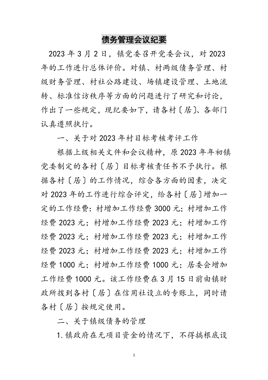 2023年债务管理会议纪要范文.doc_第1页