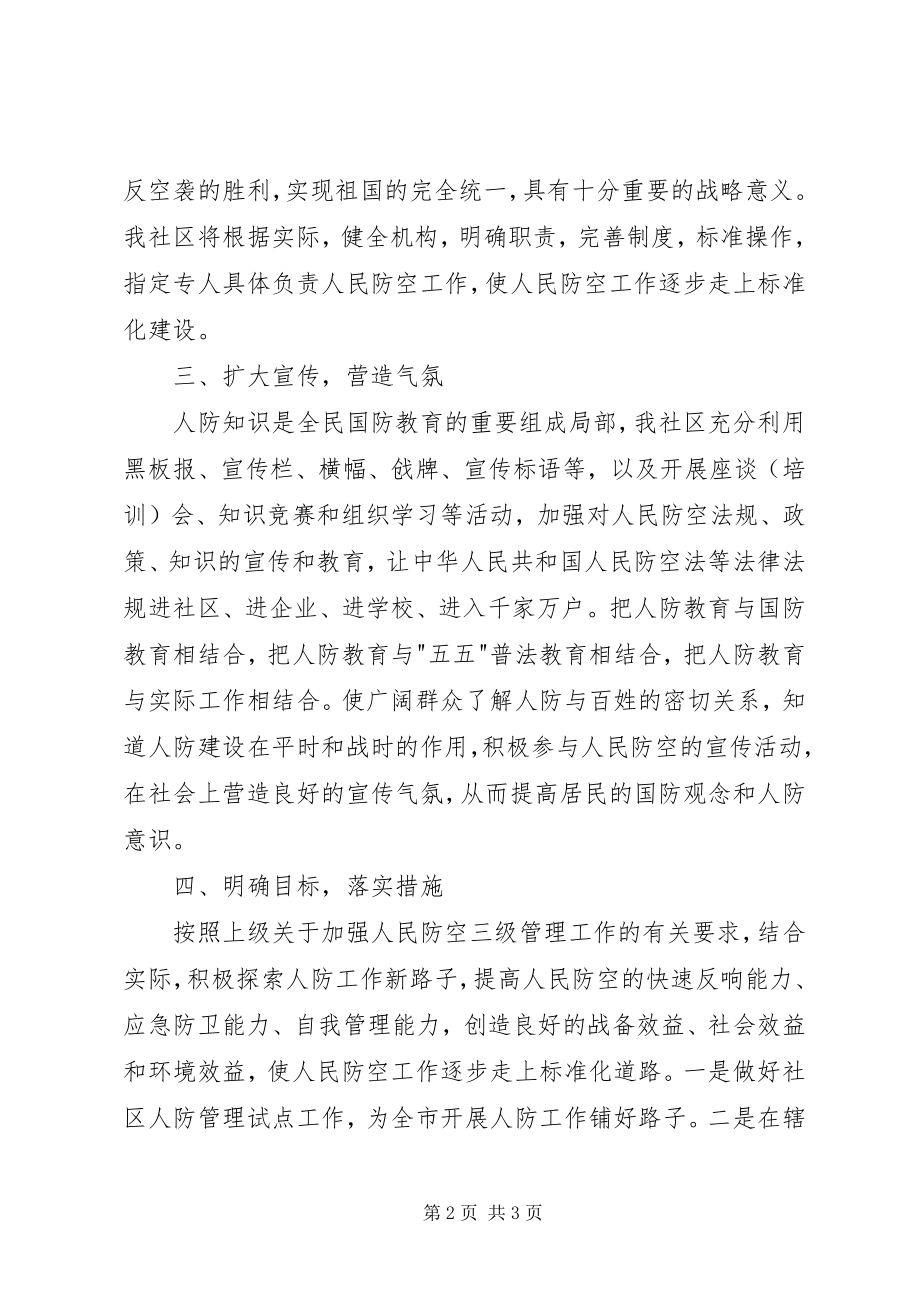 2023年北都社区人民防空工作计划新编.docx_第2页