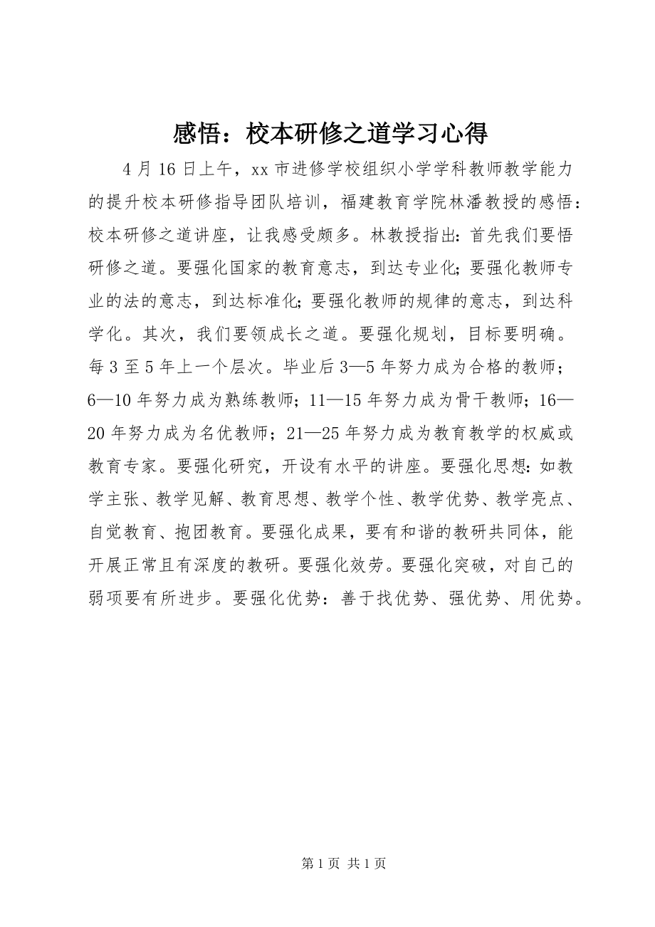 2023年《感悟校本研修之道》学习心得.docx_第1页