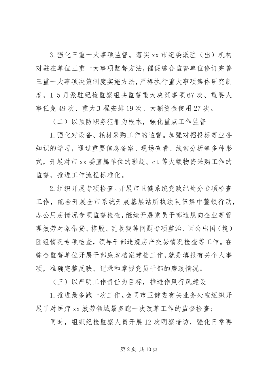 2023年纪检监察组半工作总结.docx_第2页