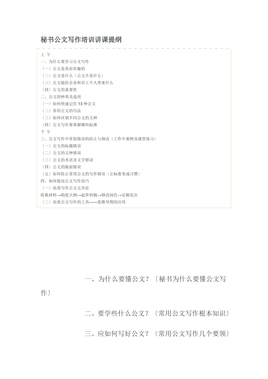 2023年秘书公文写作培训讲课提纲41040.doc_第1页