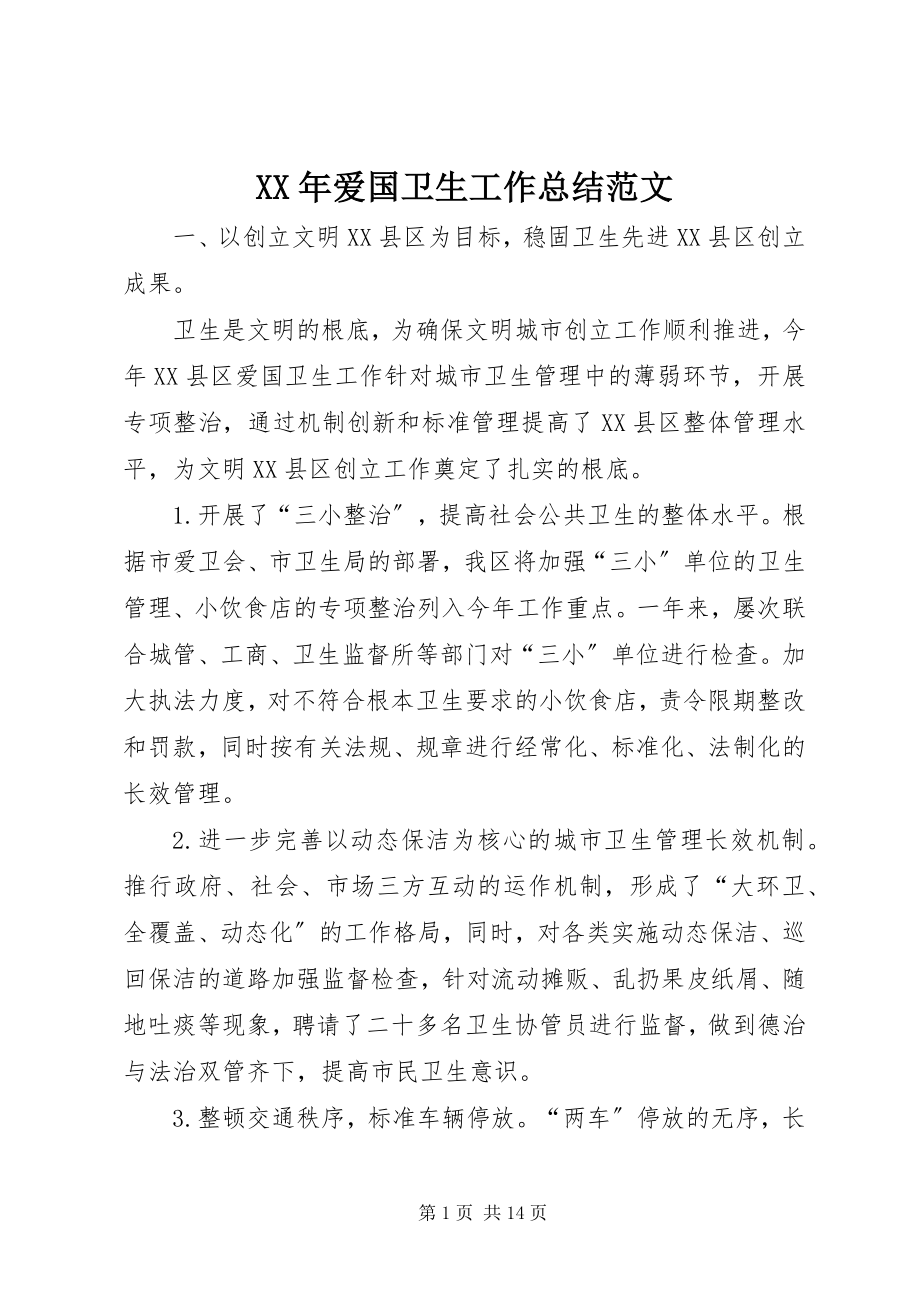 2023年爱国卫生工作总结22新编.docx_第1页