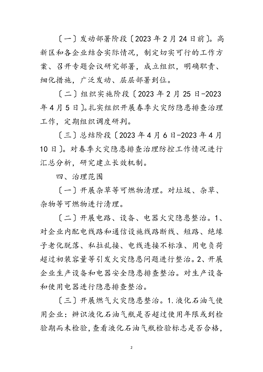 2023年春季火灾隐患排查治理实施方案范文.doc_第2页