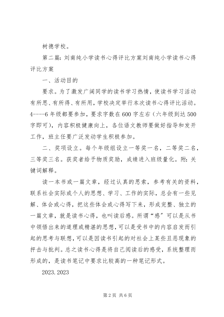 2023年读书心得评比方案.docx_第2页