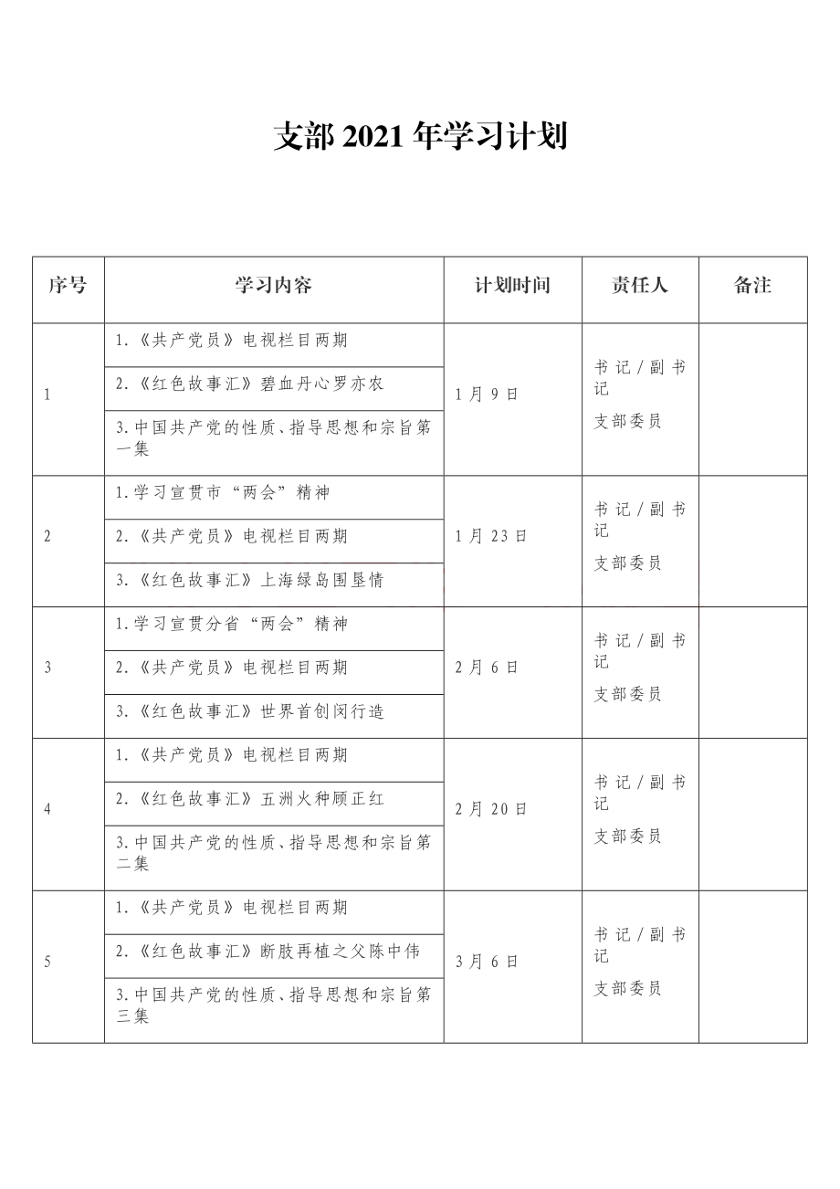 支部2021年学习计划.docx_第1页