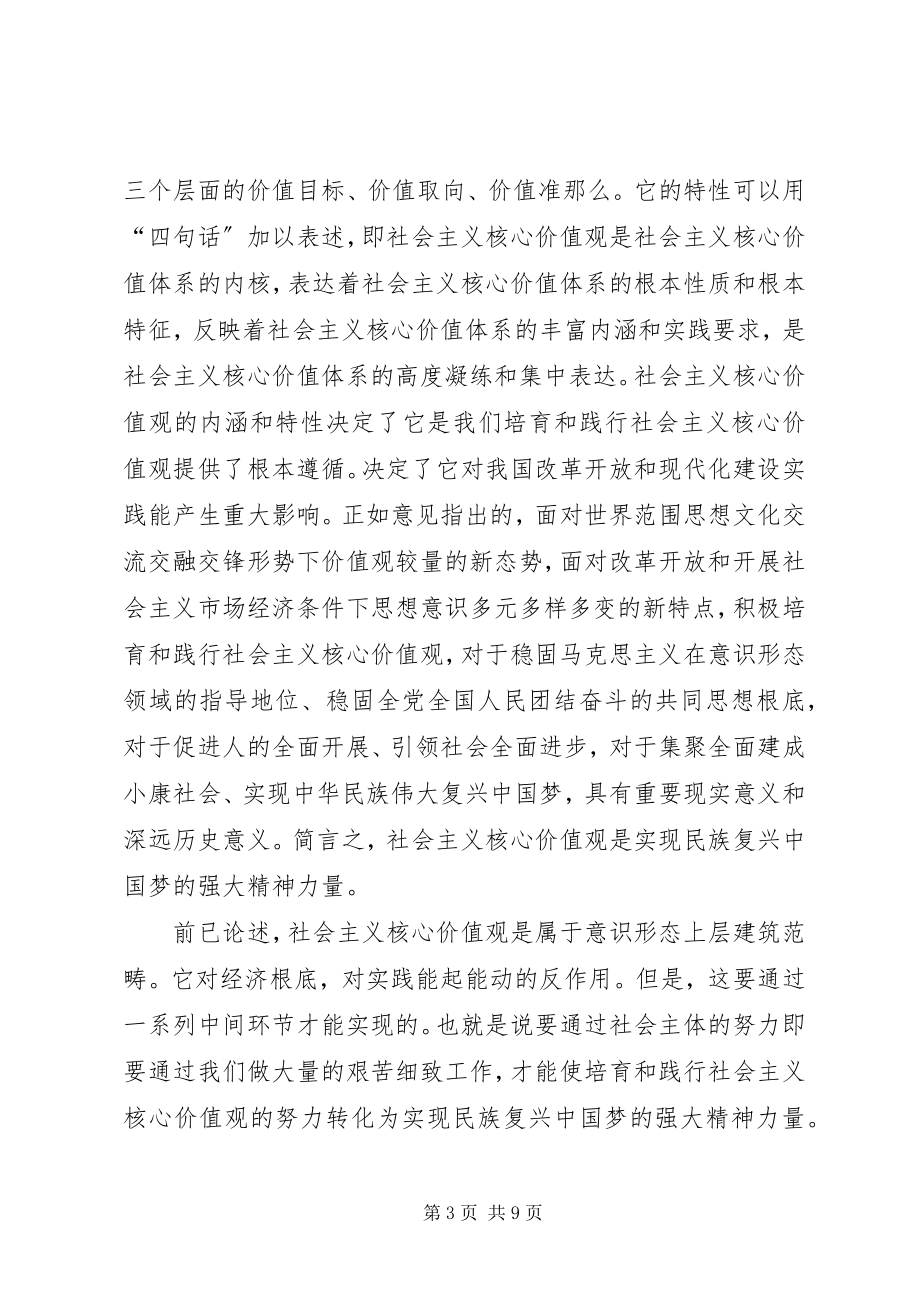 2023年培育和践行社会主义核心价值观领导致辞稿大全.docx_第3页