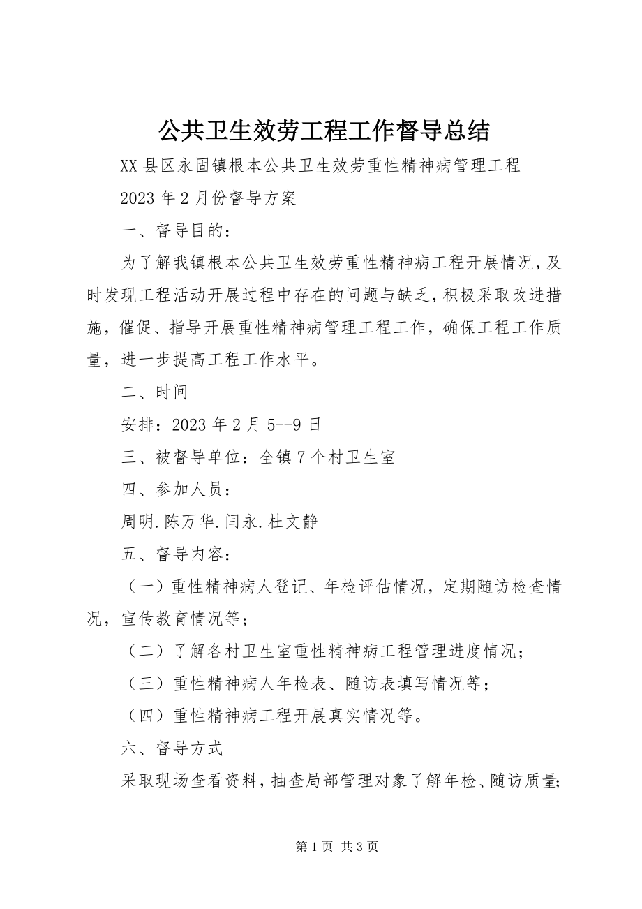 2023年公共卫生服务项目工作督导总结.docx_第1页