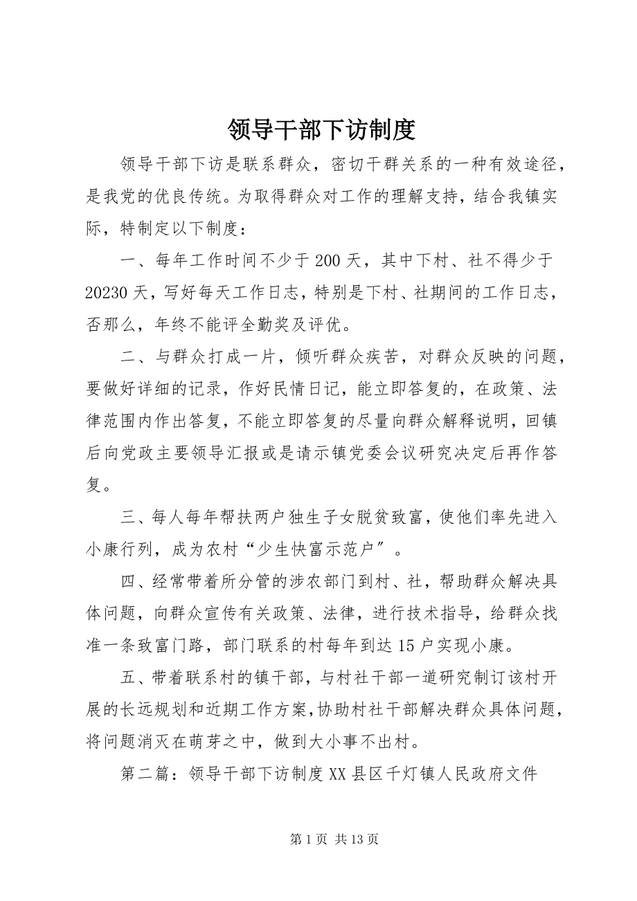 2023年领导干部下访制度.docx_第1页