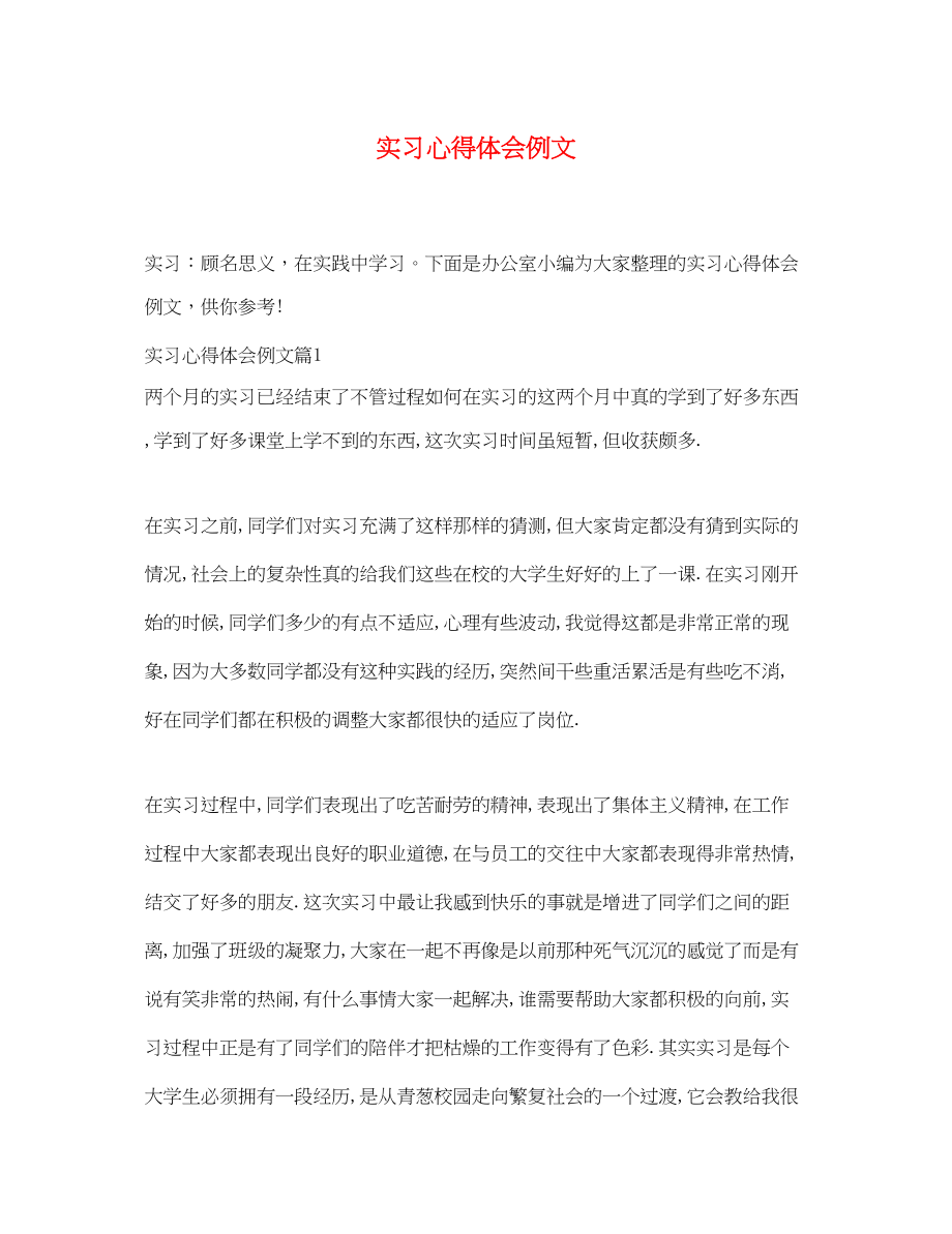 2023年实习心得体会例文.docx_第1页