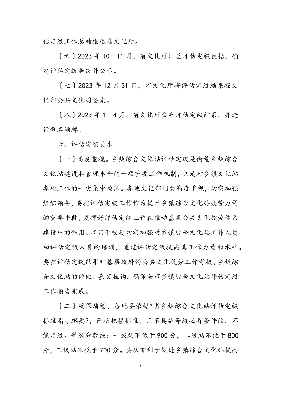 2023年乡镇文化站评估定级活动方案.docx_第3页